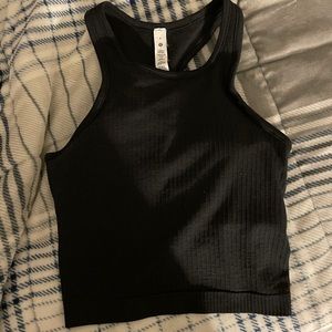 Black lulu workout tank